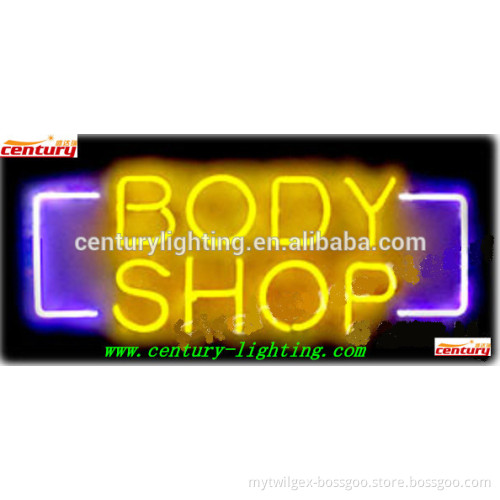 body shop neon sign